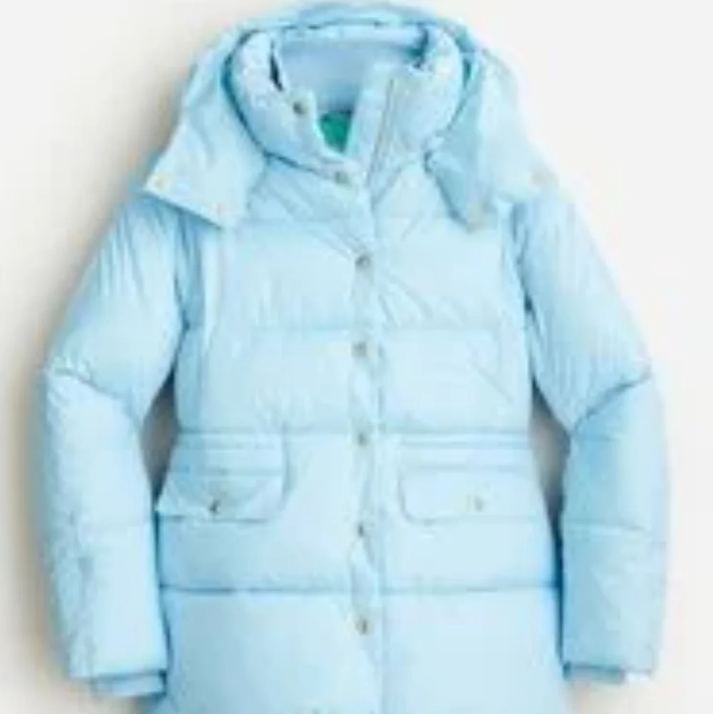 J. Crew Blue Puffer Coat